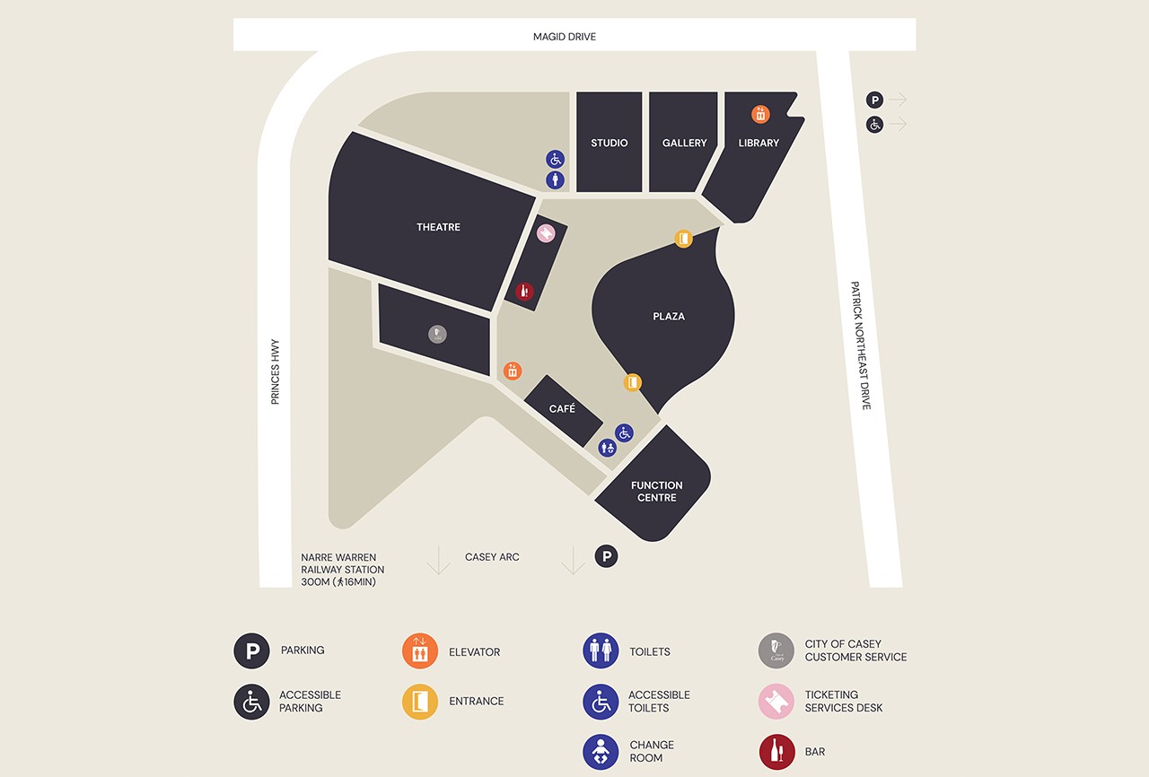Bunjil Place Facility Map - Ground Floor