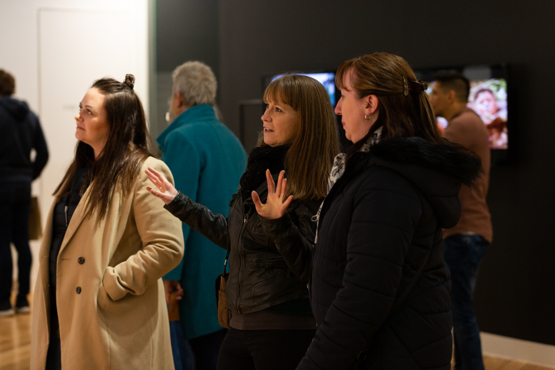 crowd in Bunjil Place Gallery