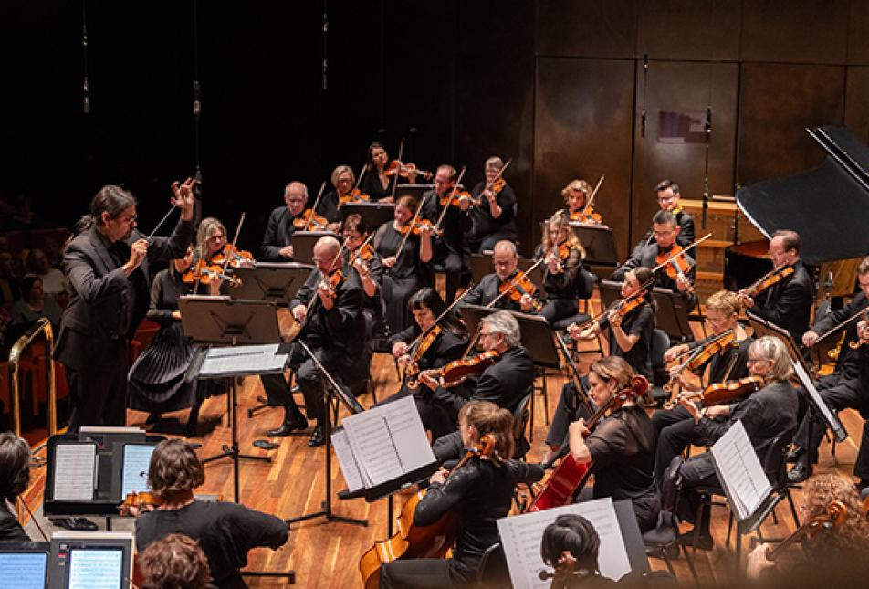 An orchestra in a theatre