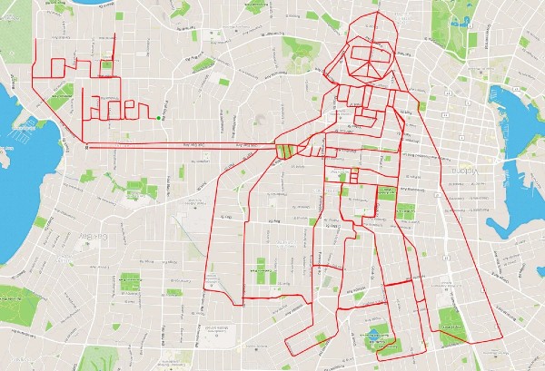 Darth Vader Strava Art 