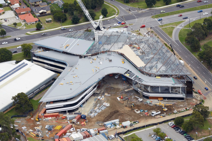 Aerial shot of Bunjil Place