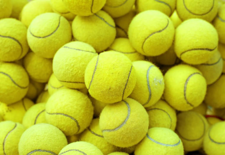 So many tennis balls.