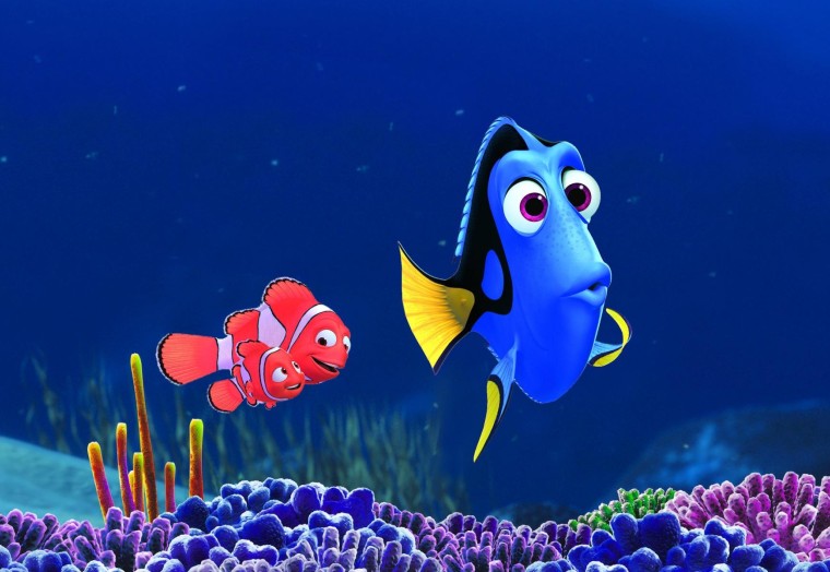 Dory and Nemo on an adventure.