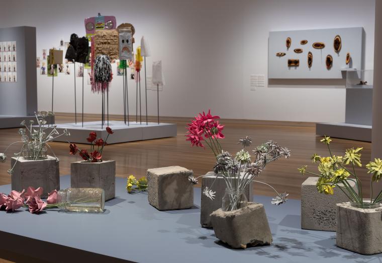 installation view: 'Beautiful Tensions: Gray Street Workshop Celebrates Forty Years', Bunjil Place Gallery, 2026 featuring Jess Dare ‘Traces of Forever’ 2024. Photo: Christian Capurro