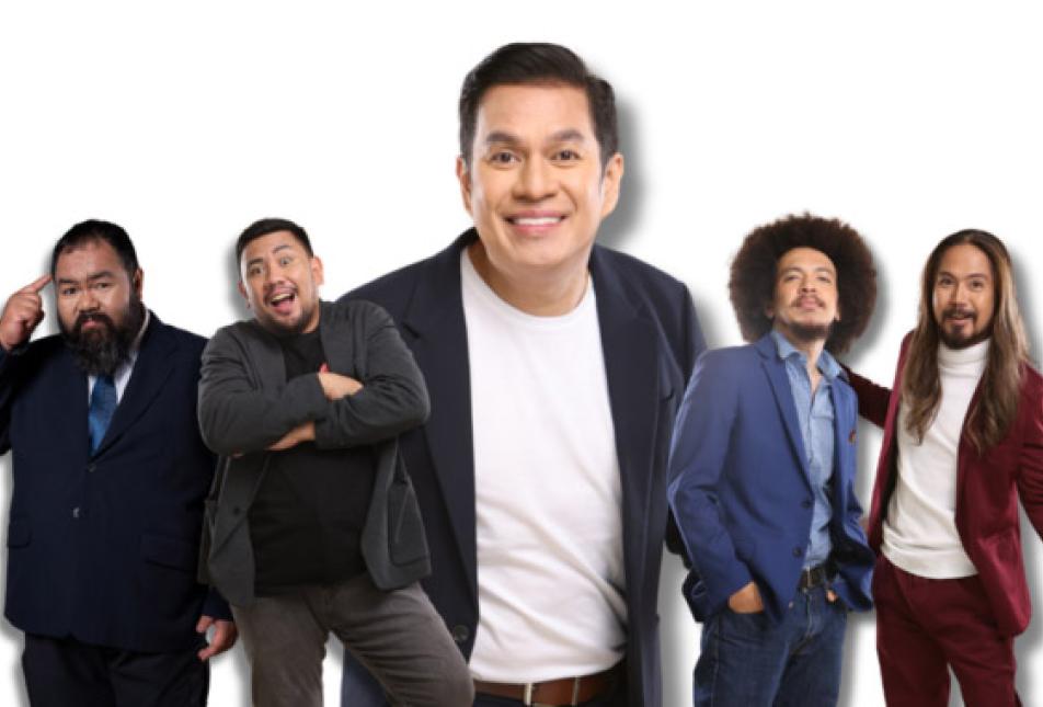 Headshots of five men wearing jackets