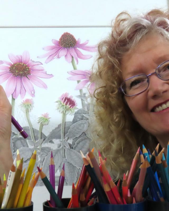 Portrait of Janet Matthews in her studio