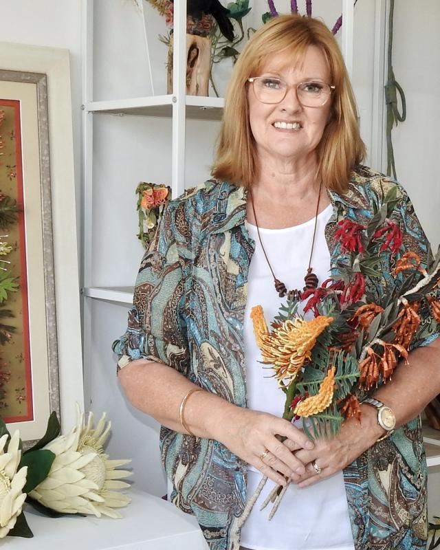 Photo of Jennie-maree Tempest in her studio, 2025