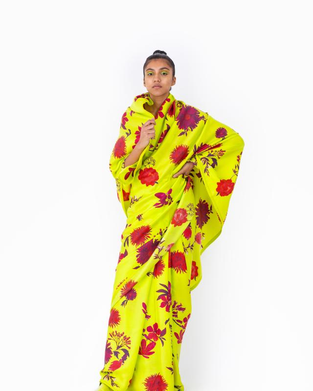 A women wearing a sari by Raw Mango