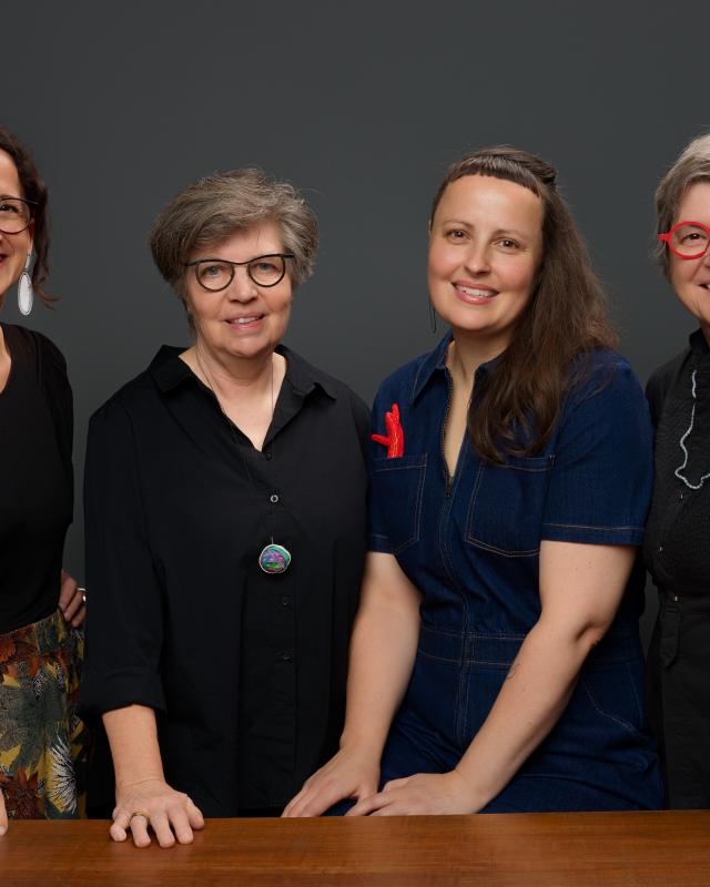 Current Current Gray Street Workshop partners Lisa Furno, Sue Lorrain, Jess Dare and Catherine Truman