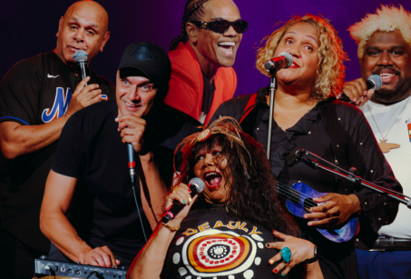 Headshots of six Indigenous comedians promoting their tour