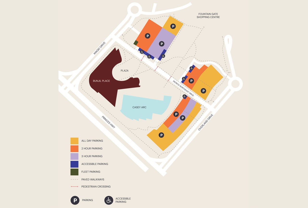 Bunjil Place Parking Map