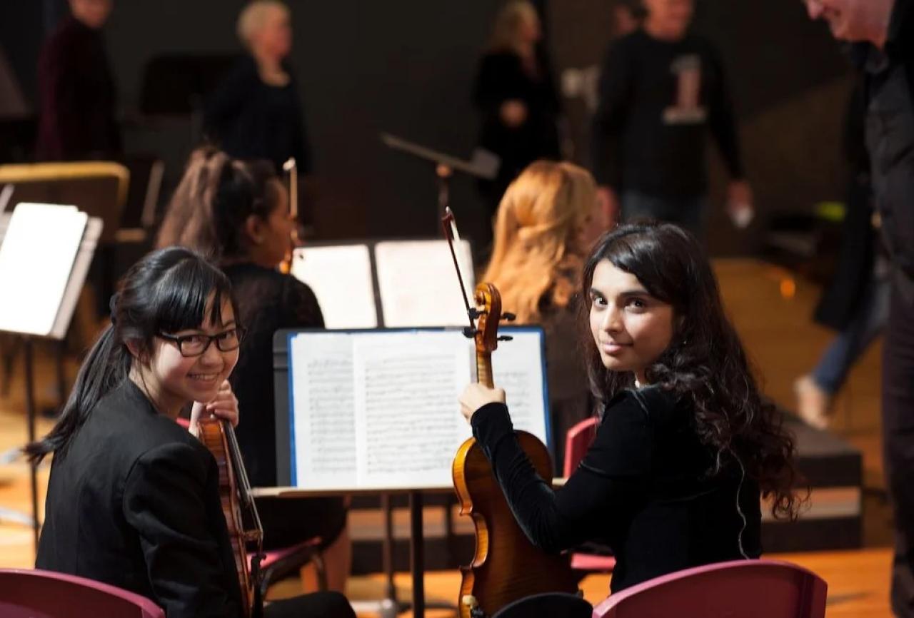 CPO Violinists smiling