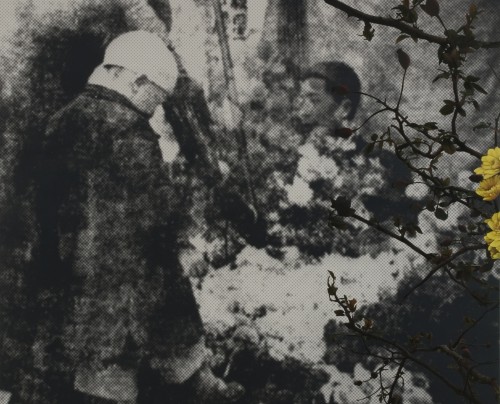 John YOUNG, Flower Market (Nanjing 1936) #3 2010 (detail), digital print and oil on Belgian linen, 240.0 x 240.0 cm. Courtesy of the artist.