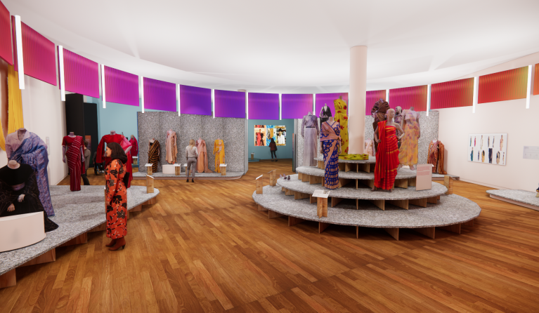 render of The Offbeat Sari design