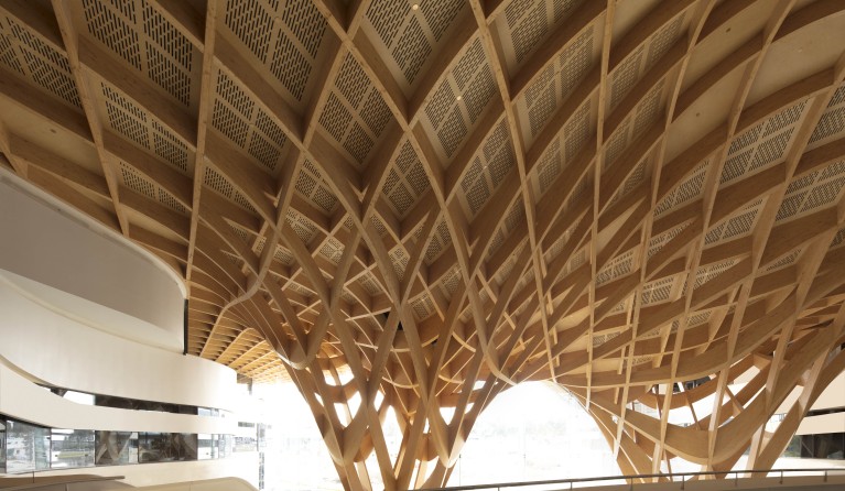 Bunjil Place Gridshell. Photography John Gollings.