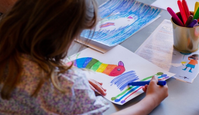 Kids craft activity at Bunjil Place