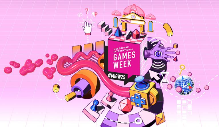 A graphic image depicting several types of digital games