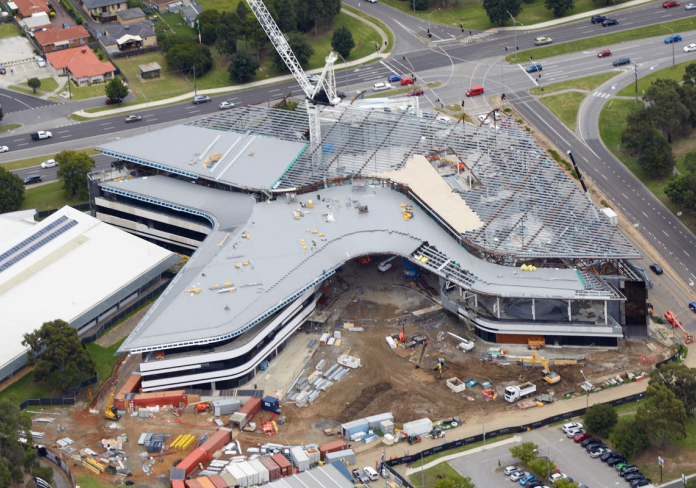 Aerial shot of Bunjil Place