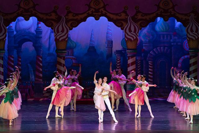 Dancers on stage to promote the Victorian State Ballet The Nutcracker