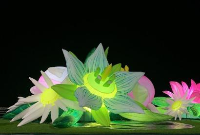 The Lost installation artwork features large botanicals to celebrate nature.